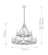 Taulbee 15 Light Chandelier Weathered Zinc-6