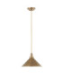 Provence 1 Light Dome Ceiling Pendant Aged Brass E27-1