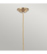Provence 1 Light Dome Ceiling Pendant Aged Brass E27-2