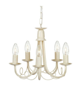 Minster 5 Light Chandelier Ivory Gold Finish E14-1