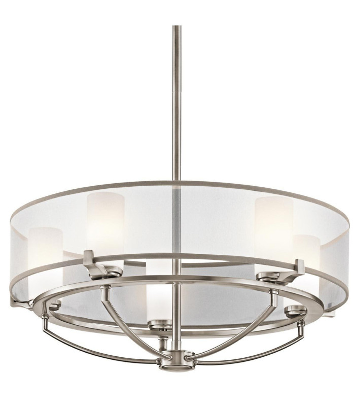 Saldana 5 Light Pendant Chandelier Light Classic Pewter G9-1