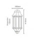 Malaga 1 Light Outdoor Wall Lantern Black IP44 E27-3