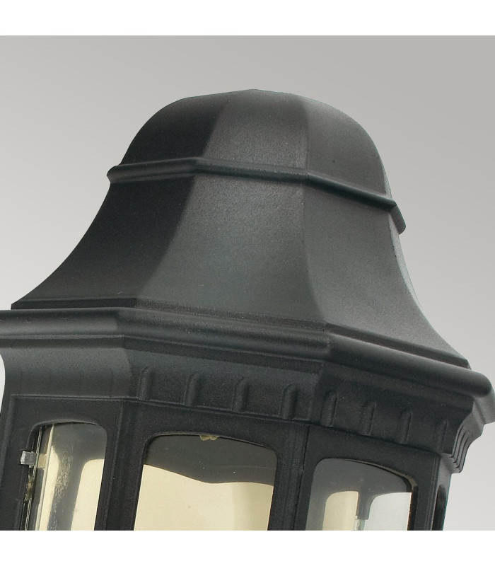Malaga 1 Light Outdoor Wall Lantern Black IP44 E27-4