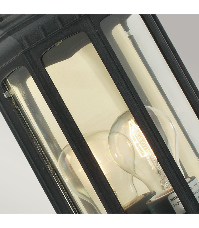 Malaga 1 Light Outdoor Wall Lantern Black IP44 E27-5