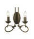 Olivia 2 Light Indoor Candle Wall Light Black Gold E14-1