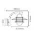 Oslo 1 Light Outdoor Dome Wall Lantern Light Galvanised IP55 E27-3
