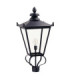Wilmslow 1 Light Outdoor Post Lantern Black E27-1