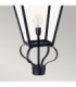 Wilmslow 1 Light Outdoor Post Lantern Black E27-3