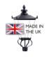 Wilmslow 1 Light Outdoor Post Lantern Black E27-4