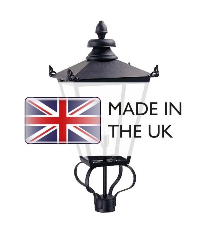 Wilmslow 1 Light Outdoor Post Lantern Black E27-4