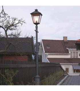 Turin Grande 1 Light Outdoor Post Signal Lantern Black IP54 E27-2
