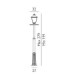 Turin Grande 1 Light Outdoor Post Signal Lantern Black IP54 E27-3
