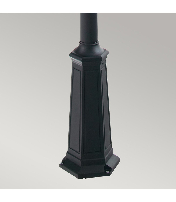 Turin Grande 1 Light Outdoor Post Signal Lantern Black IP54 E27-6