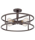 New Harbor 4 Light Semi Flush Ceiling Light Western Bronze E27-1
