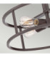 New Harbor 4 Light Semi Flush Ceiling Light Western Bronze E27-3