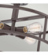 New Harbor 4 Light Semi Flush Ceiling Light Western Bronze E27-4