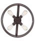 New Harbor 4 Light Semi Flush Ceiling Light Western Bronze E27-5