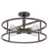 New Harbor 4 Light Semi Flush Ceiling Light Western Bronze E27-6