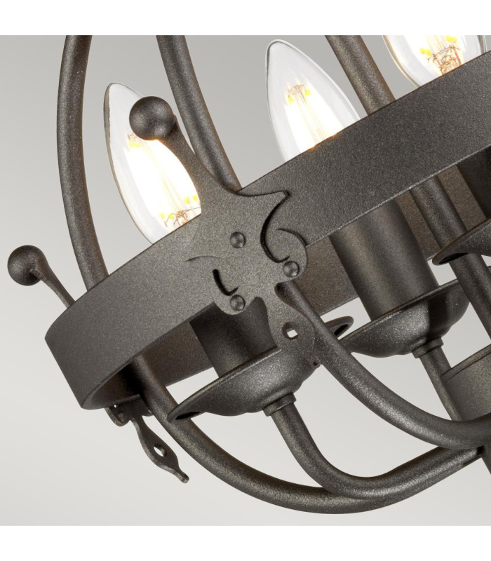 Windsor Chandelier 4 Light Graphite Finish E14-5