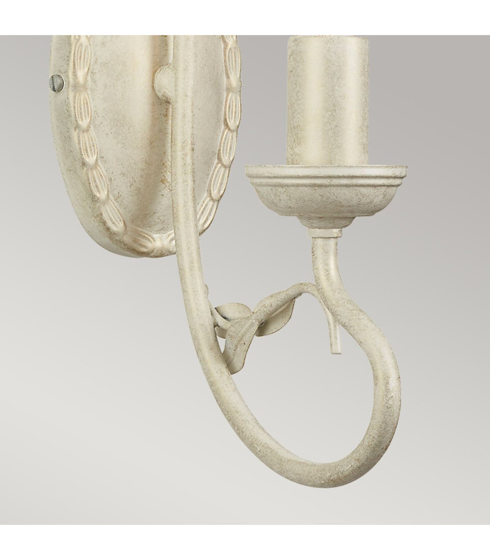 Olivia 1 Light Indoor Candle Wall Light Gold Ivory E14-3