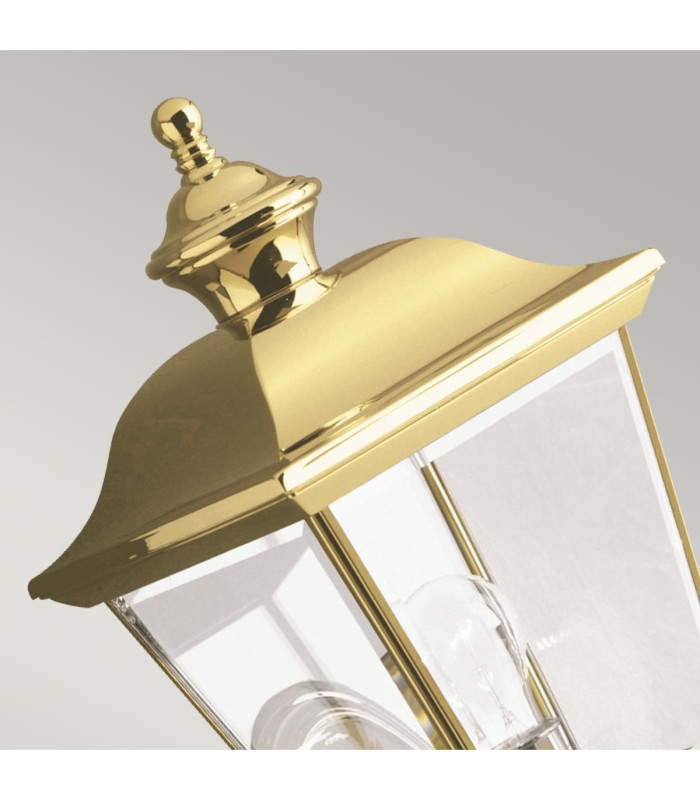 Bay Shore 1 Light Medium Outdoor Wall Lantern Polished Brass IP44 E27-3