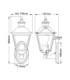 Bay Shore 1 Light Medium Outdoor Wall Lantern Polished Brass IP44 E27-4