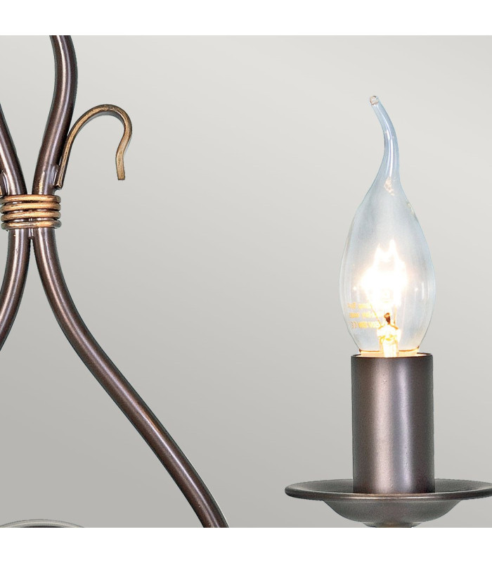 Windermere 2 Light Indoor Candle Wall Light Gold Rust E14-5