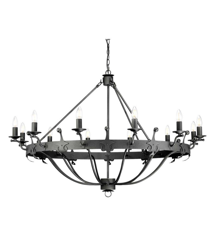 Windsor Graphite 12 Light Pendant Chandelier-1