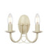 Minster 2 Light Indoor Candle Wall Light Gold Ivory E14-1