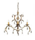 Lily Chandelier 3 Light Metallic Bronze Floral Leaves Design-1