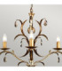 Lily Chandelier 3 Light Metallic Bronze Floral Leaves Design-3