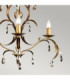 Lily Chandelier 3 Light Metallic Bronze Floral Leaves Design-5