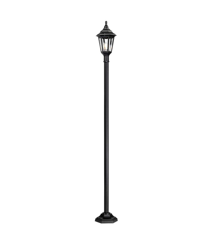 Kinsale 1 Light Outdoor Coastal Lamp Post Black IP43 E27-1