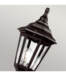 Kinsale 1 Light Outdoor Coastal Lamp Post Black IP43 E27-2