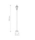 Kinsale 1 Light Outdoor Coastal Lamp Post Black IP43 E27-5