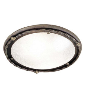 Pembroke 1 Light Flush Ceiling Light Black Gold E27-1