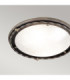 Pembroke 1 Light Flush Ceiling Light Black Gold E27-2