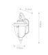 St Louis 1 Light Outdoor Small Wall Lantern Light Weathered Bronze IP44 E27-4