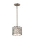 Silver Coral 1 Light Ceiling Mini Pendant Classic Pewter E27-1