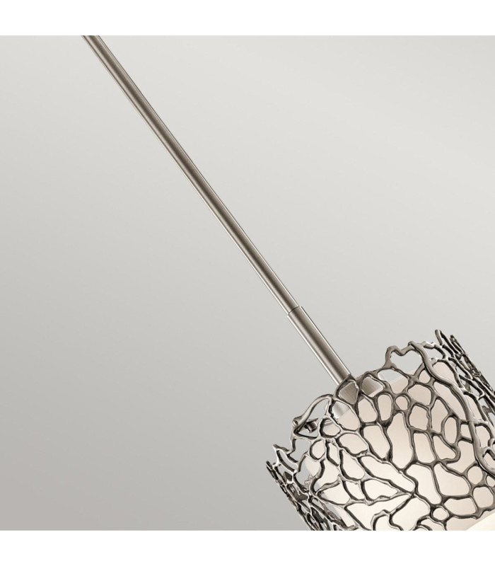 Silver Coral 1 Light Ceiling Mini Pendant Classic Pewter E27-4