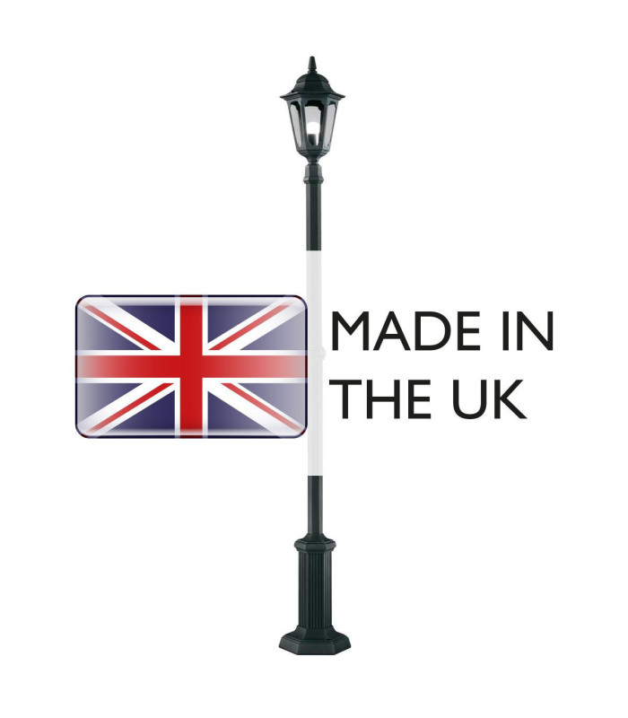 Parish 1 Light Outdoor Lamp Post Black IP44 E27-4