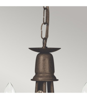 Minster 5 Light Chandelier Black Gold Finish E14-2