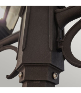 Parish 2 Light Twin Outdoor Post Lantern Black IP44 E27-2