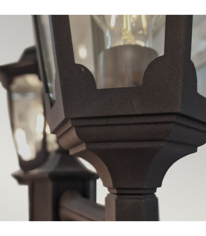 Parish 2 Light Twin Outdoor Post Lantern Black IP44 E27-3
