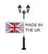 Parish 2 Light Twin Outdoor Post Lantern Black IP44 E27-4