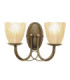 Minster 2 Light Indoor Candle Wall Light Black Gold E14-5