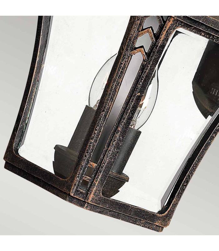 Wabash 2 Light Outdoor Medium Wall Lantern Light Mocha IP44 E14-4