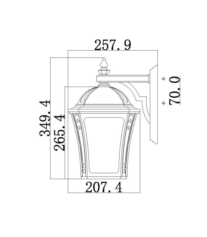 Wabash 2 Light Outdoor Medium Wall Lantern Light Mocha IP44 E14-5