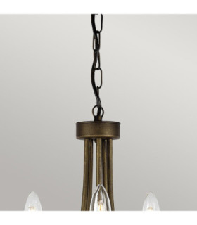 Olivia 5 Light Chandelier Black Gold Finish E14-2