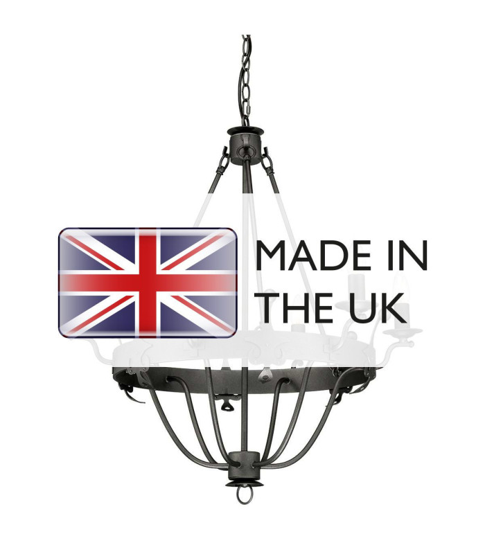 Windsor 6 Light Chandelier Graphite Finish E14-4
